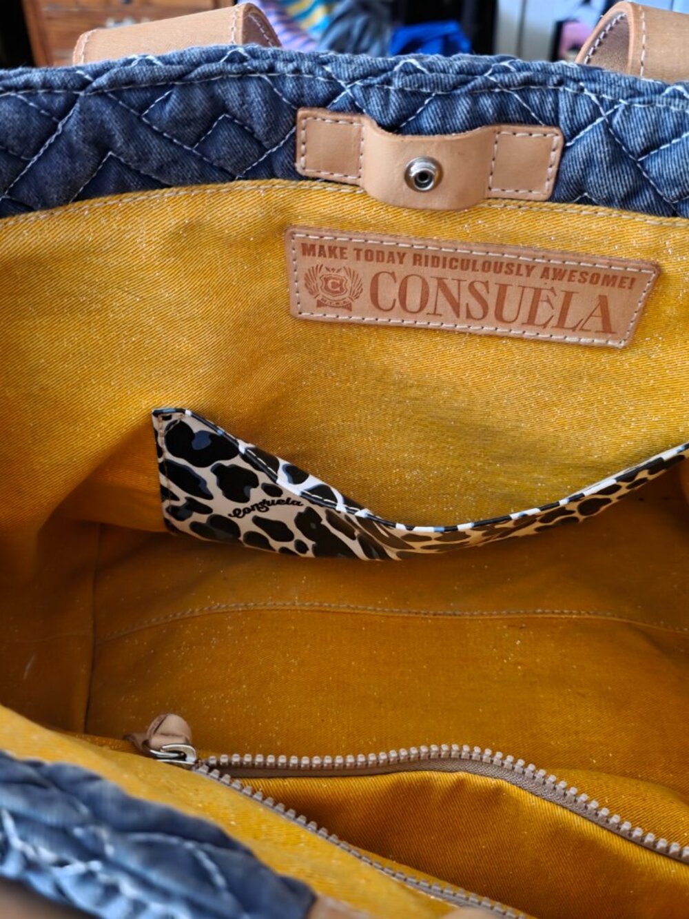 Consuela Denim Quilted Bag - Abby - Picture 2 of 2